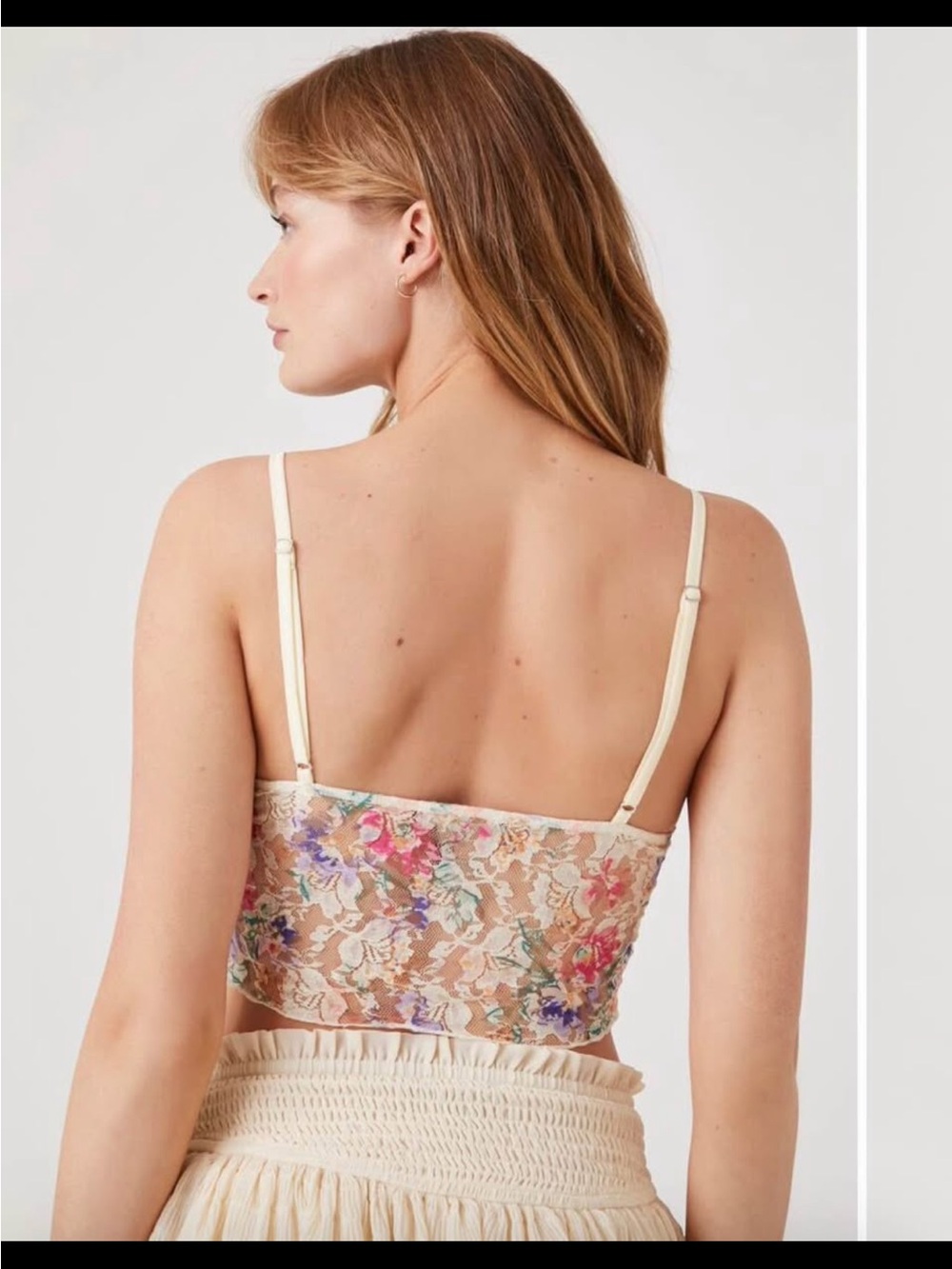 Forever 21 Cream Floral Lace Bustier Cami - Picture 7 of 7